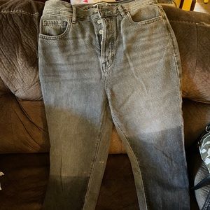 Pacsun High Rise Straight Two Tone Black Jeans